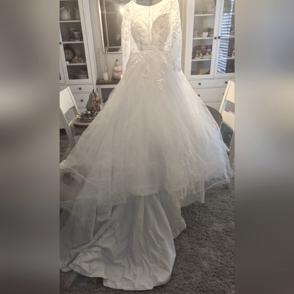 White Wedding dress A-line